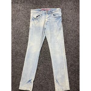 Company 81 Mens Light Wash Denim Jeans Slim Straight 32x32 Blue
